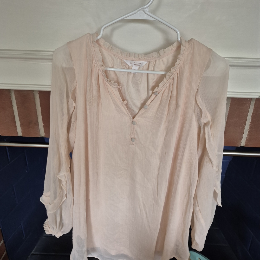 LC Lauren Conrad Blush Pink Blouse